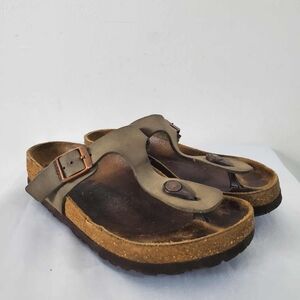 🌺Birkenstock Gizeh Olive Green Women's Sandal, Regular EU 35